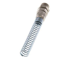 Conector Recto Latón Niquelado con 12x9 & G3/8'' Rosca Macho con protección contra dobleces