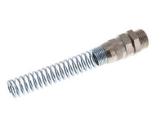 Conector Recto Latón Niquelado con 12x9 & G3/8'' Rosca Macho con protección contra dobleces