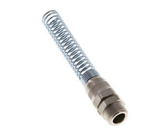 Conector Recto Latón Niquelado con 12x9 & G3/8'' Rosca Macho con protección contra dobleces