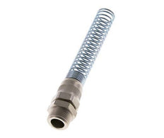 Conector Recto Latón Niquelado con 12x9 & G3/8'' Rosca Macho con protección contra dobleces
