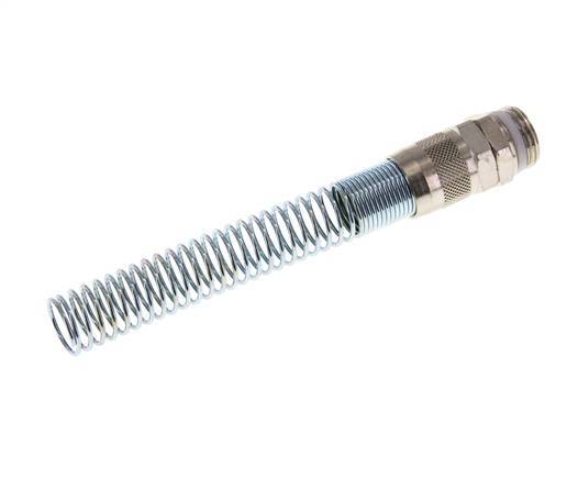 Conector Recto Latón Niquelado 15x12 & G1/2'' Rosca Macho Protección contra dobleces PTFE
