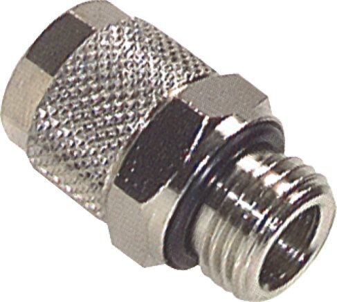 6x4 & G1/8'' Nickel plated Brass Straight Push-on Fitting with Male Threads NBR [5 Pieces]