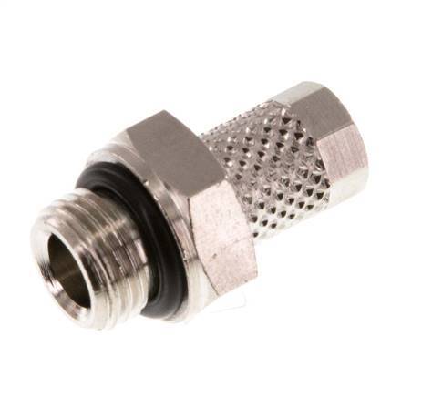 Conector Recto Latón Niquelado 5x3 & G1/8'' Rosca Macho NBR [5 piezas]