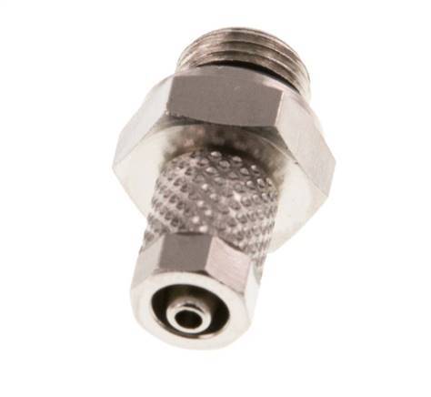 Conector Recto Latón Niquelado 5x3 & G1/8'' Rosca Macho NBR [5 piezas]