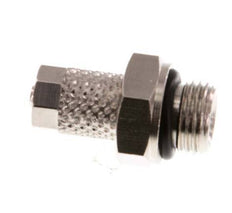 Conector Recto Latón Niquelado 5x3 & G1/8'' Rosca Macho NBR [5 piezas]