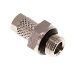 Conector Recto Latón Niquelado 5x3 & G1/8'' Rosca Macho NBR [5 piezas]