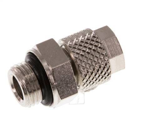 6x4 & G1/8'' Nickel plated Brass Straight Push-on Fitting with Male Threads NBR [5 Pieces]