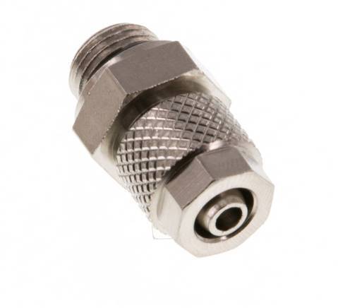 6x4 & G1/8'' Nickel plated Brass Straight Push-on Fitting with Male Threads NBR [5 Pieces]