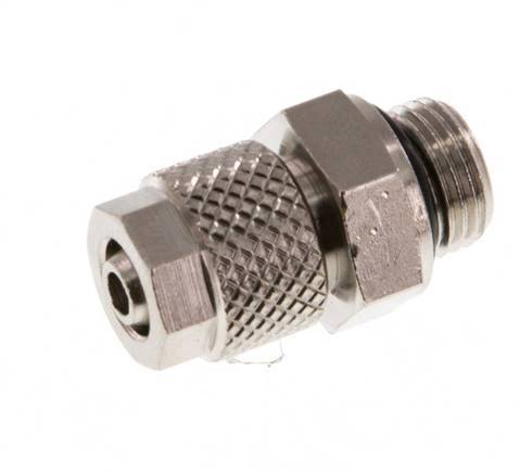 6x4 & G1/8'' Nickel plated Brass Straight Push-on Fitting with Male Threads NBR [5 Pieces]