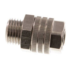 11.6x9 & G1/4'' Nickel plated Brass Straight Push-on Fitting with Male Threads NBR [2 Pieces]