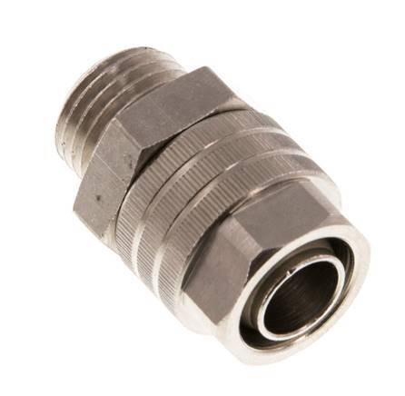 11.6x9 & G1/4'' Nickel plated Brass Straight Push-on Fitting with Male Threads NBR [2 Pieces]