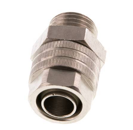 11.6x9 & G1/4'' Nickel plated Brass Straight Push-on Fitting with Male Threads NBR [2 Pieces]