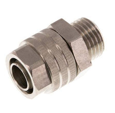 11.6x9 & G1/4'' Nickel plated Brass Straight Push-on Fitting with Male Threads NBR [2 Pieces]