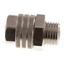11.6x9 & G1/4'' Nickel plated Brass Straight Push-on Fitting with Male Threads NBR [2 Pieces]