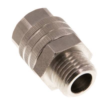11.6x9 & G1/4'' Nickel plated Brass Straight Push-on Fitting with Male Threads NBR [2 Pieces]