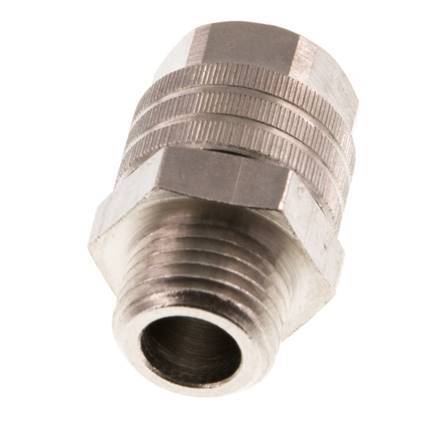11.6x9 & G1/4'' Nickel plated Brass Straight Push-on Fitting with Male Threads NBR [2 Pieces]