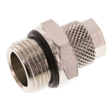 8x6 & G3/8'' Nickel plated Brass Straight Push-on Fitting with Male Threads NBR [2 Pieces]