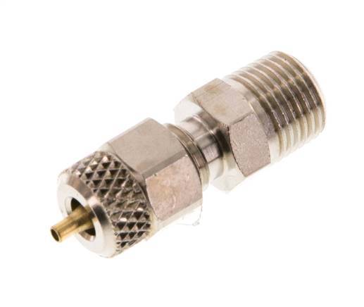 4x2 & R1/8'' Nickel plated Brass Straight Push-on Fitting with Male Threads [5 Pieces]