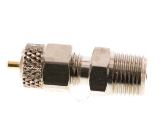 4x2 & R1/8'' Nickel plated Brass Straight Push-on Fitting with Male Threads [5 Pieces]