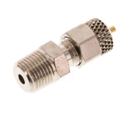 4x2 & R1/8'' Nickel plated Brass Straight Push-on Fitting with Male Threads [5 Pieces]