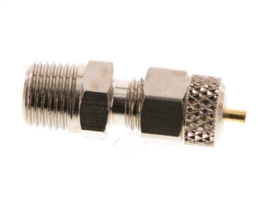 4x2 & R1/8'' Nickel plated Brass Straight Push-on Fitting with Male Threads [5 Pieces]