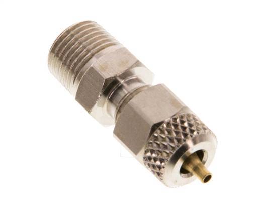 4x2 & R1/8'' Nickel plated Brass Straight Push-on Fitting with Male Threads [5 Pieces]