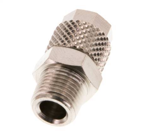 6x4 & R1/8'' Nickel plated Brass Straight Push-on Fitting with Male Threads [5 Pieces]