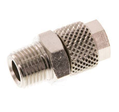 6x4 & R1/8'' Nickel plated Brass Straight Push-on Fitting with Male Threads [5 Pieces]