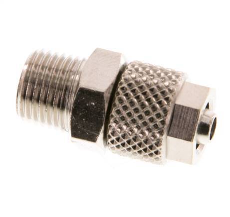 6x4 & R1/8'' Nickel plated Brass Straight Push-on Fitting with Male Threads [5 Pieces]