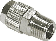 10x8 & R1/2'' Nickel plated Brass Straight Push-on Fitting with Male Threads [2 Pieces]