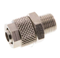 8x6 & R1/8'' Nickel plated Brass Straight Push-on Fitting with Male Threads [5 Pieces]