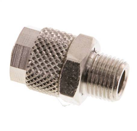 8x6 & R1/8'' Nickel plated Brass Straight Push-on Fitting with Male Threads [5 Pieces]