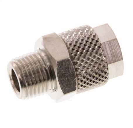 8x6 & R1/8'' Nickel plated Brass Straight Push-on Fitting with Male Threads [5 Pieces]