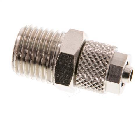 6x4 & R1/4'' Nickel plated Brass Straight Push-on Fitting with Male Threads [5 Pieces]