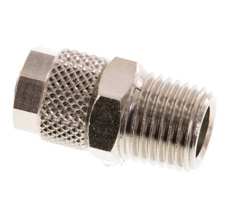 8x6 & R1/4'' Nickel plated Brass Straight Push-on Fitting with Male Threads [5 Pieces]