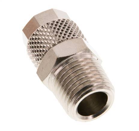 8x6 & R1/4'' Nickel plated Brass Straight Push-on Fitting with Male Threads [5 Pieces]