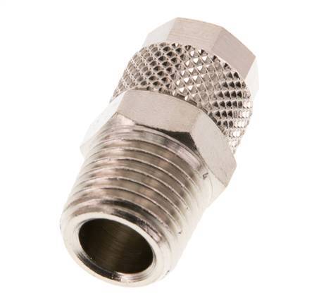 8x6 & R1/4'' Nickel plated Brass Straight Push-on Fitting with Male Threads [5 Pieces]