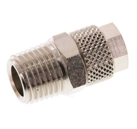 8x6 & R1/4'' Nickel plated Brass Straight Push-on Fitting with Male Threads [5 Pieces]