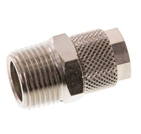 10x8 & R3/8'' Nickel plated Brass Straight Push-on Fitting with Male Threads [2 Pieces]
