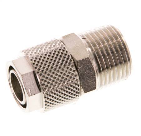 12x10 & R3/8'' Nickel plated Brass Straight Push-on Fitting with Male Threads [2 Pieces]