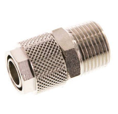 12x10 & R3/8'' Nickel plated Brass Straight Push-on Fitting with Male Threads [2 Pieces]