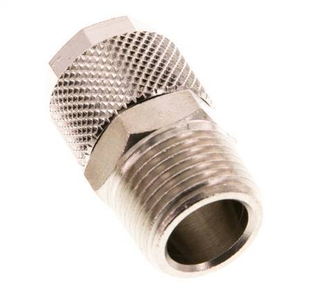 12x10 & R3/8'' Nickel plated Brass Straight Push-on Fitting with Male Threads [2 Pieces]