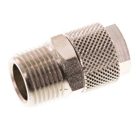 12x10 & R3/8'' Nickel plated Brass Straight Push-on Fitting with Male Threads [2 Pieces]