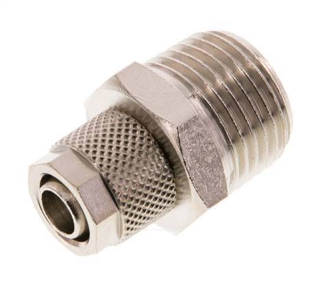 10x8 & R1/2'' Nickel plated Brass Straight Push-on Fitting with Male Threads [2 Pieces]