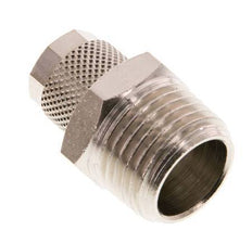 10x8 & R1/2'' Nickel plated Brass Straight Push-on Fitting with Male Threads [2 Pieces]