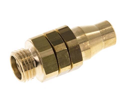 Conector Recto Latón Niquelado 8x5 & G1/4'' Rosca Macho Giratoria