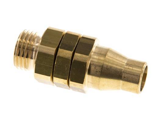 Conector Recto Latón Niquelado 8x5 & G1/4'' Rosca Macho Giratoria