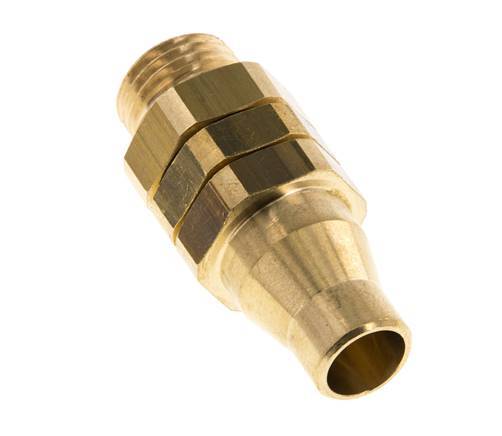 Conector Recto Latón Niquelado 8x5 & G1/4'' Rosca Macho Giratoria