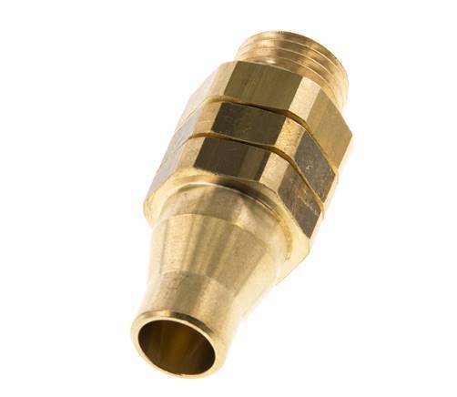 Conector Recto Latón Niquelado 8x5 & G1/4'' Rosca Macho Giratoria