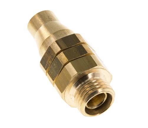 Conector Recto Latón Niquelado 8x5 & G1/4'' Rosca Macho Giratoria